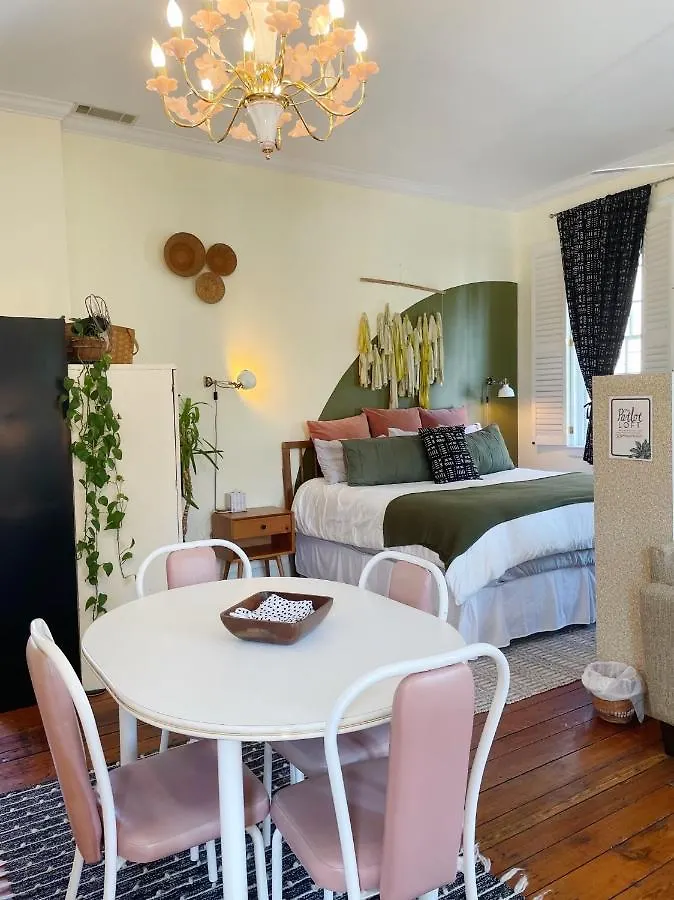 Charming 1885 Parlor Loft Downtown סוואנה