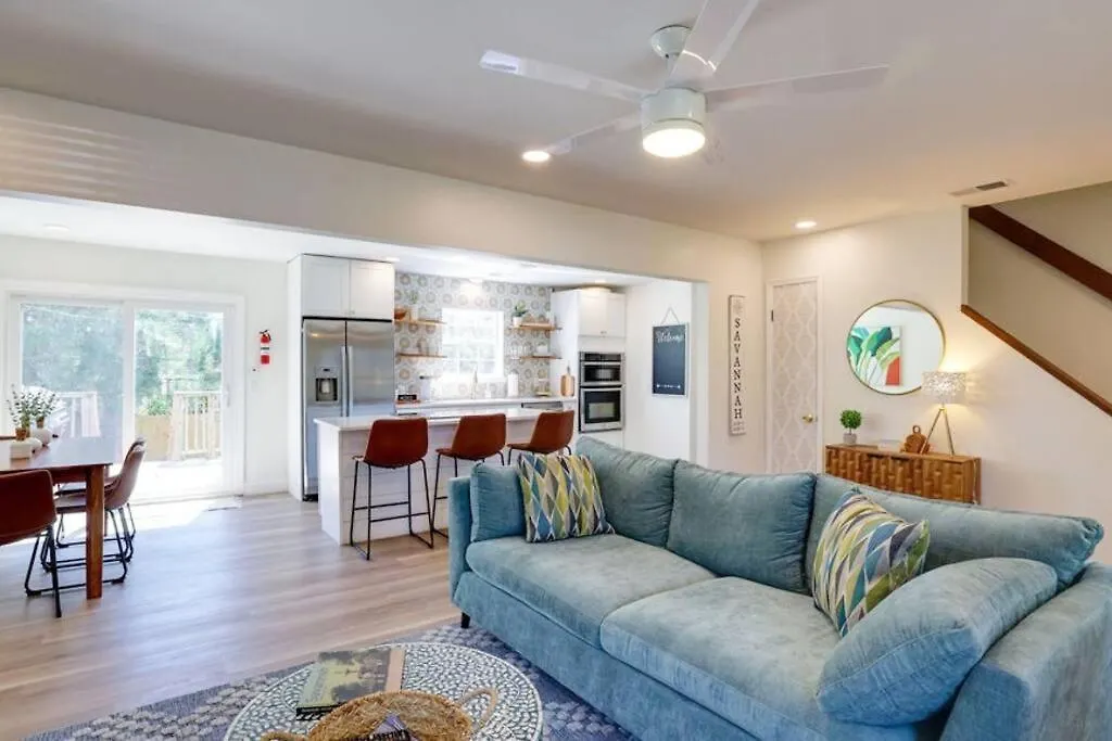 Contemporary Stylish Btw Dwtn Savannah&tybee! بيت للعطل سافانا