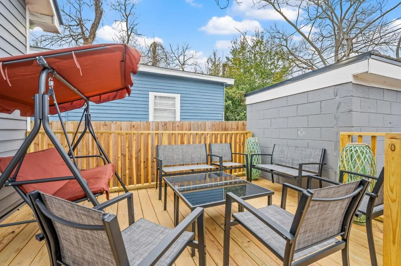 Nyaraló Private Patio - 5 Mins To Forsyth & Dt - Sleeps 10 *